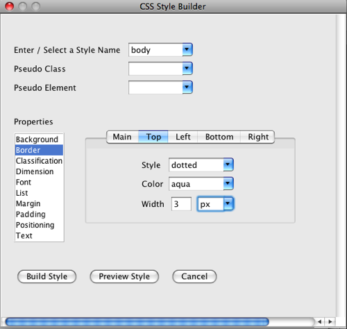 CSS Style Builder