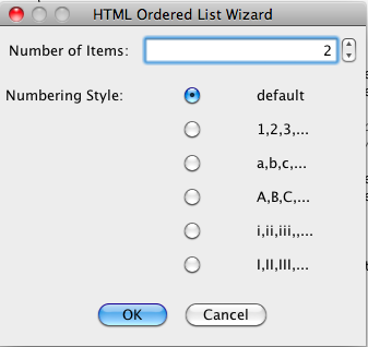 HTML Ordered List Tag Tool