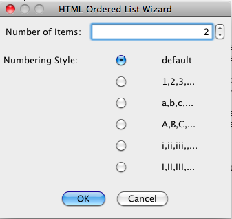 how to create an ordered list in html