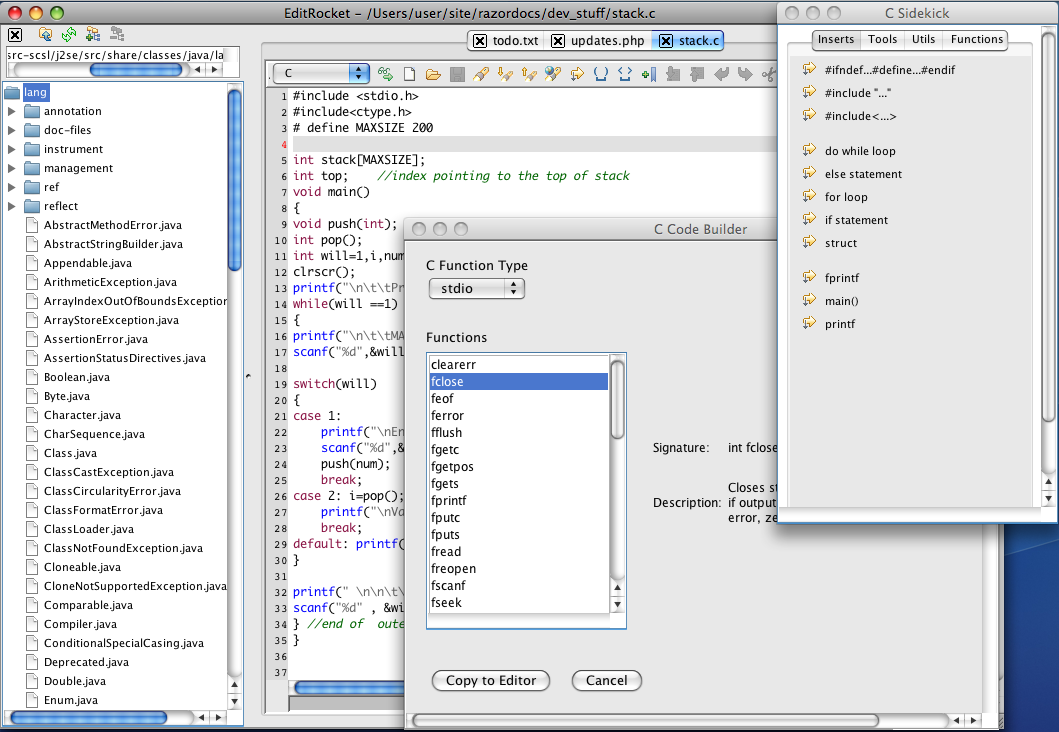 c software for mac